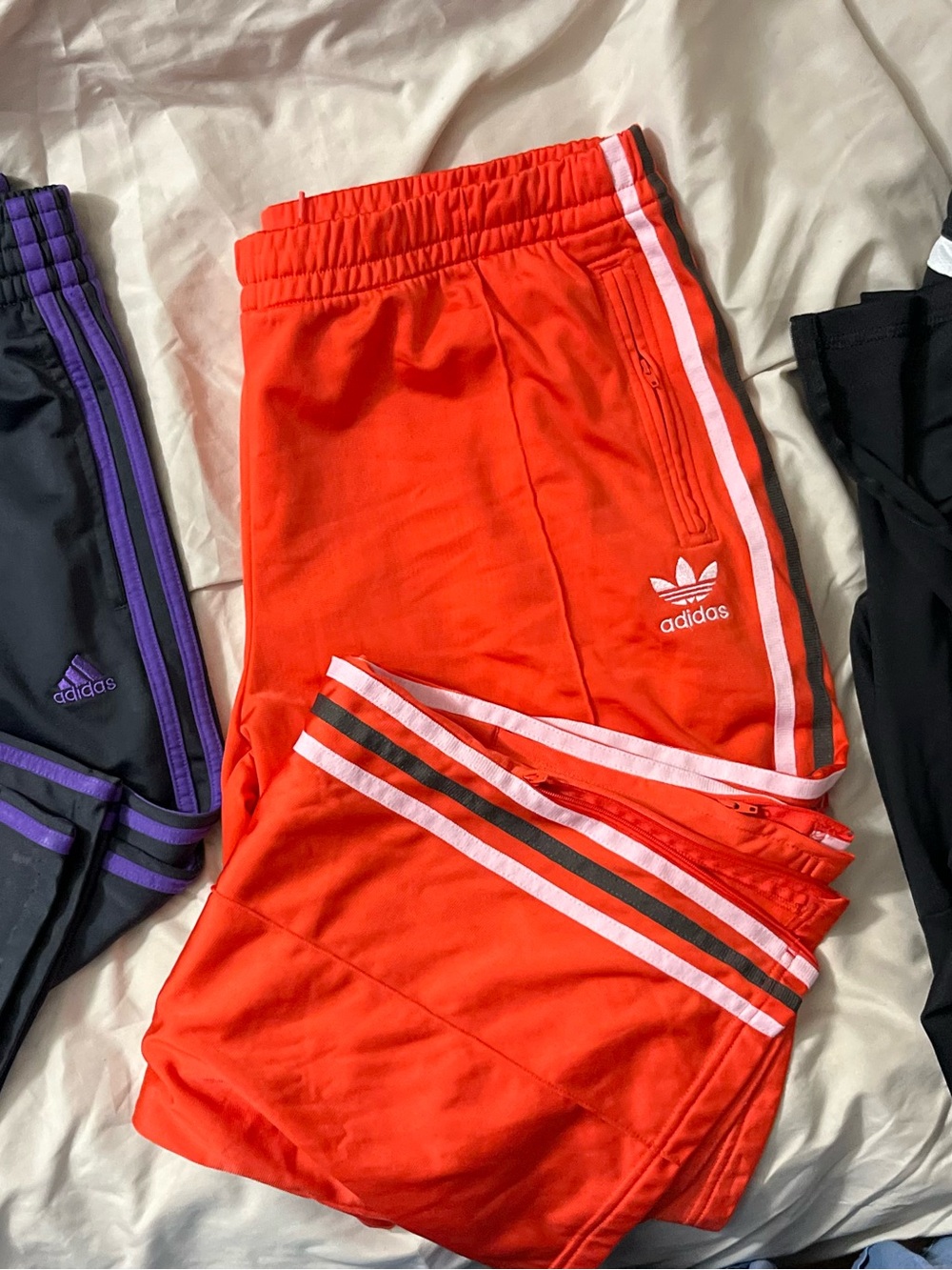 3 Pair of Adidas Pants with Side Stripes